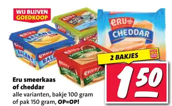 Nettorama Eru smeerkaas of cheddar aanbieding