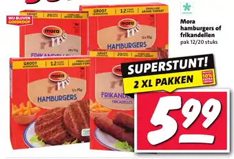 Nettorama Mora hamburgers of frikandellen aanbieding