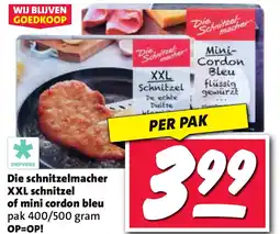 Nettorama Die schnitzelmacher XXL schnitzel of mini cordon bleu aanbieding