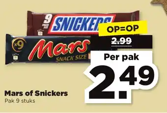 PLUS Mars of Snickers aanbieding