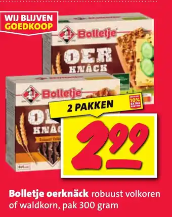 Nettorama Bolletje oerknäck robuust volkoren of waldkorn aanbieding
