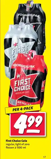 Nettorama First Choice Cola regular, light of zero aanbieding