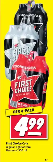 Nettorama First Choice Cola regular, light of zero aanbieding
