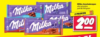 Nettorama Milka chocoladerepen aanbieding