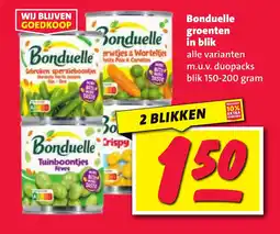 Nettorama Bonduelle groenten in blik aanbieding