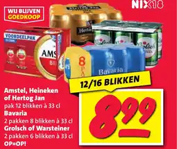 Nettorama Amstel, Heineken of Hertog Jan Bavaria Grolsch of Warsteiner aanbieding