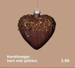 Xenos Kersthanger hart met glitters aanbieding