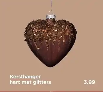 Xenos Kersthanger hart met glitters aanbieding