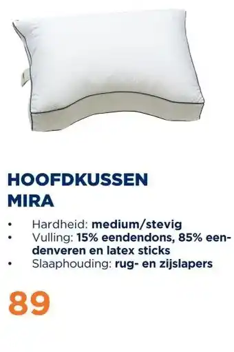 TotaalBED Hoofdkussen Mira | Dons & Latex aanbieding