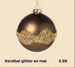Xenos Kerstbal glitter en mat aanbieding
