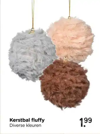 Xenos Kerstbal fluffy aanbieding