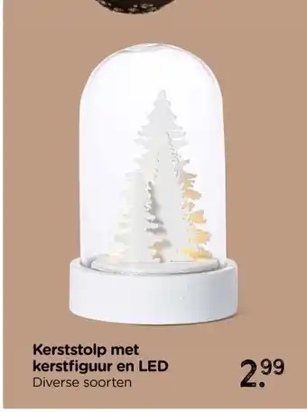 Xenos Kerststolp met kerstfiguur en LED aanbieding