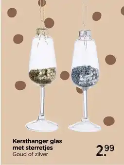 Xenos Kersthanger glas met sterretjes aanbieding