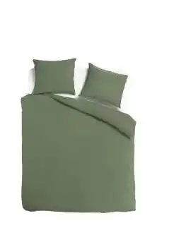 TotaalBED Dekbedovertrek Noa Olijfgroen 140 x 200/220 cm aanbieding
