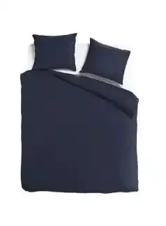 TotaalBED Dekbedovertrek Noa Koningsblauw 140 x 200/220 cm aanbieding