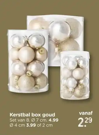Xenos Kerstbal box goud aanbieding