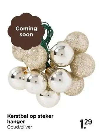 Xenos Kerstbal op steker hanger aanbieding