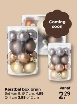 Xenos Kerstbal box bruin aanbieding
