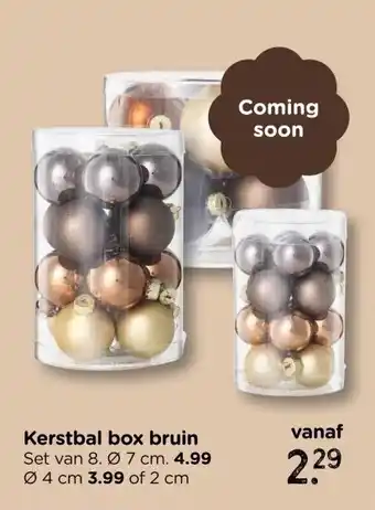 Xenos Kerstbal box bruin aanbieding
