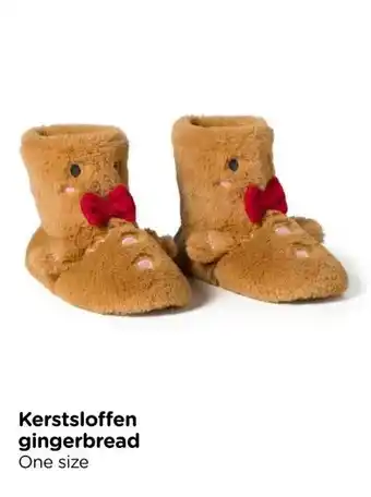 Xenos Kerstsloffen rendier - bruin - one size aanbieding
