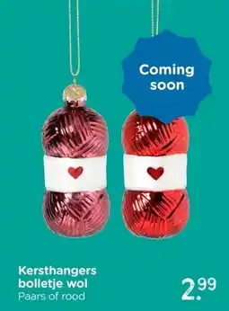 Xenos Kersthangers bolletje wol aanbieding