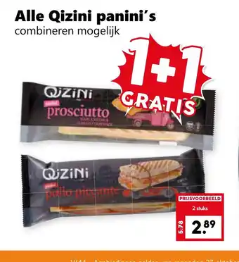Coop Alle Qizini panini's aanbieding