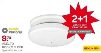 Praxis Alecto rookmelder SA20 wit batterij aanbieding