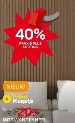 Praxis Lattenwand - Lichtbruin - MDF - 260x22cm aanbieding