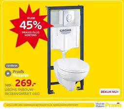 Praxis GROHE INBOUW-RESERVOIRSET GEO aanbieding