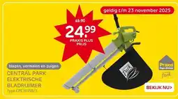 Praxis CENTRAL PARK ELEKTRISCHE BLADRUIMER aanbieding