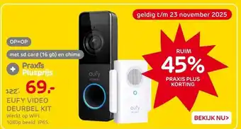 Praxis EUFY VIDEO DEURBEL KIT aanbieding