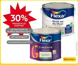 Praxis Flexa Strak op de Muur kleurmuurverf aanbieding