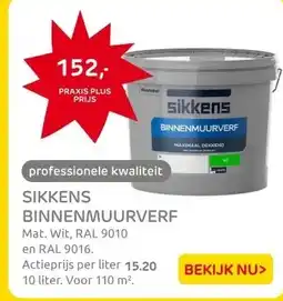 Praxis SIKKENS BINNENMUURVERF aanbieding