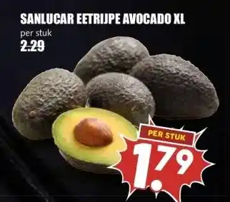 MCD Supermarkt SANLUCAR EETRIJPE AVOCADO XL aanbieding