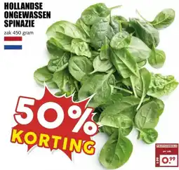 MCD Supermarkt HOLLANDSE ONGEWASSEN SPINAZIE aanbieding