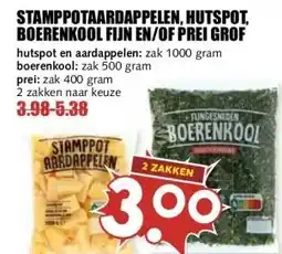 MCD Supermarkt STAMPPOTAARDAPPELEN, HUTSPOT, BOERENKOOL FIJN EN/OF PREI GROF aanbieding
