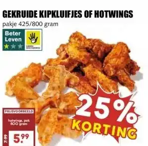MCD Supermarkt GEKRUIDE KIPKLUIFJES OF HOTWINGS aanbieding