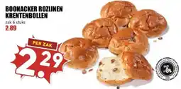 MCD Supermarkt BOONACKER ROZIJNEN KRENTENBOLLEN aanbieding