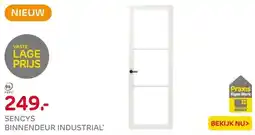 Praxis Sencys Binnendeur Industrial - 3 ruits - aanbieding