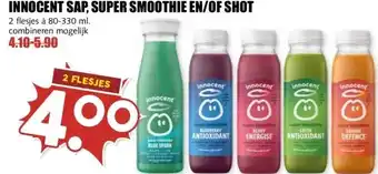 MCD Supermarkt INNOCENT SAP, SUPER SMOOTHIE EN/OF SHOT aanbieding