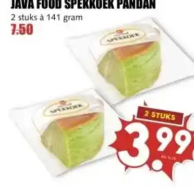 MCD Supermarkt JAVA FOOD SPEKKOEK PANDAN aanbieding