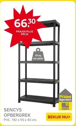 Praxis Sencys Opbergrek PVC zwart 40 x 90 x 182 aanbieding