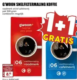 MCD Supermarkt G'WOON SNELFILTERMALING KOFFIE aanbieding