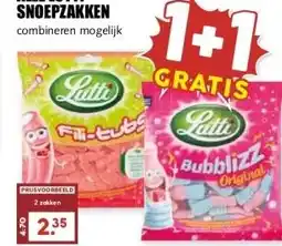 MCD Supermarkt ALLE LUTTI SNOEPZAKKEN combineren mogelijk aanbieding