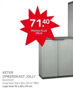 Praxis Keter lage kast Jolly grijs 68x39x85 cm aanbieding