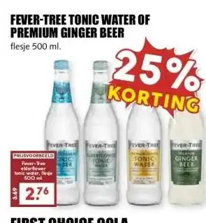MCD Supermarkt FEVER-TREE TONIC WATER OF PREMIUM GINGER BEER aanbieding
