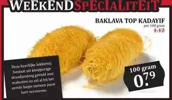 MCD Supermarkt BAKLAVA TOP KADAYIF aanbieding