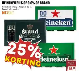 MCD Supermarkt HEINEKEN PILS OF 0.0% OF BRAND aanbieding