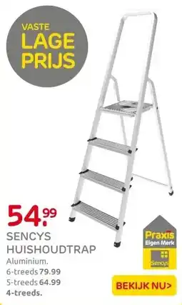 Praxis Sencys - huishoudtrap - aluminium - aanbieding
