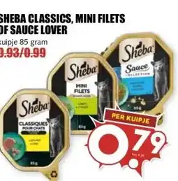 MCD Supermarkt SHEBA CLASSICS, MINI FILETS OF SAUCE LOVER aanbieding